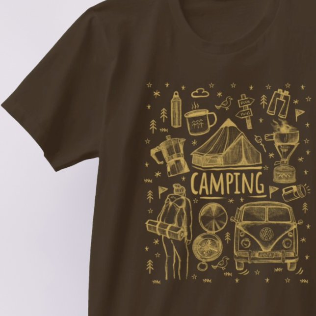 Camping Outdoor Illustration T-Shirt (Von Creator hochgeladen)