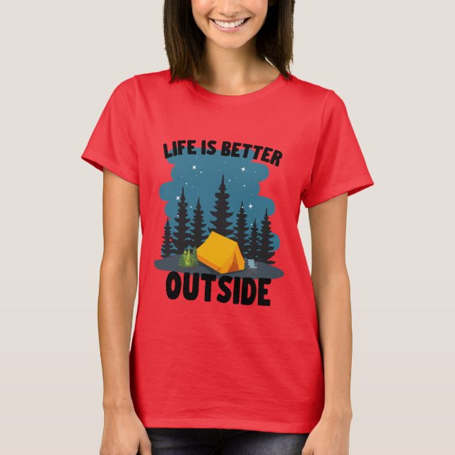 Camping Outdoor Lover T-Shirt (Vorderseite)