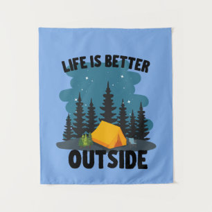 Camping Outdoor Lover Wandteppich