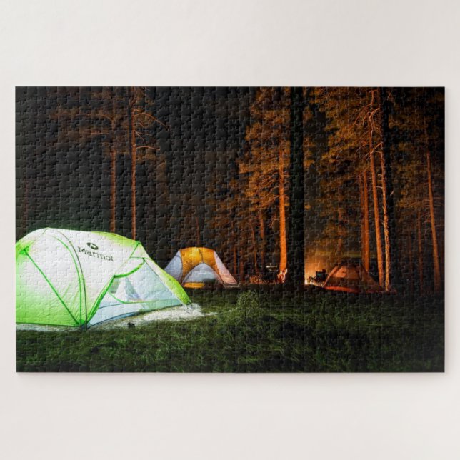 Camping Outdoor Nature Adventure Zelt Woods Forest Puzzle (Horizontal)