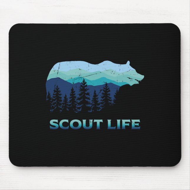 Camping Outdoor-Scouting Wandern Scout Leben  Mousepad (Vorne)