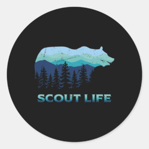 Camping Outdoor-Scouting Wandern Scout Leben Runder Aufkleber