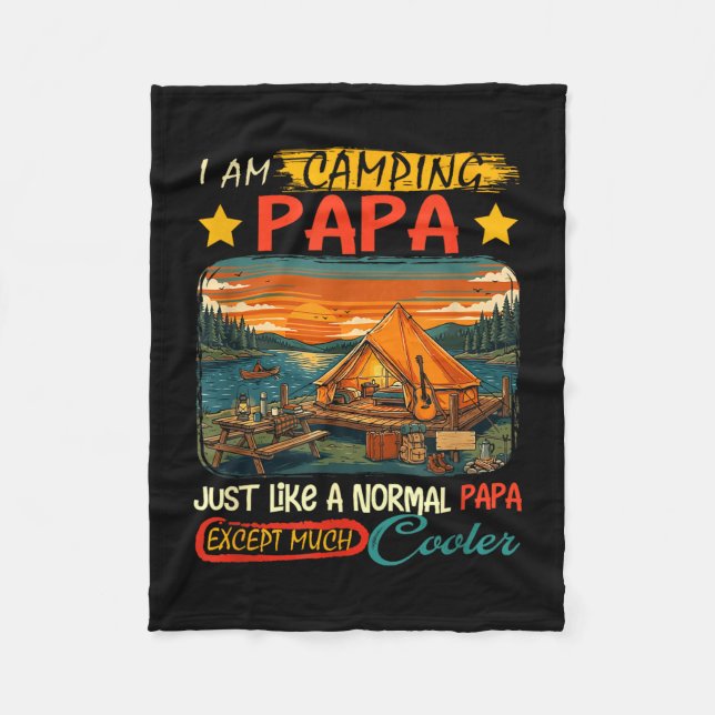 Camping Papa Definition viel cooler Vatertag Fleecedecke (Vorderseite)