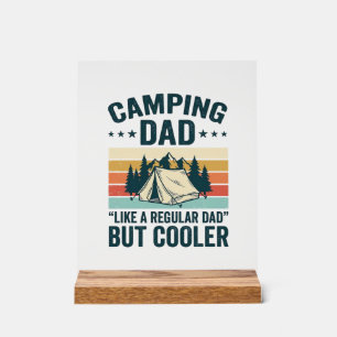 Camping Papa Vintage Retro Outdoor Vector Shirt De Acrylschild