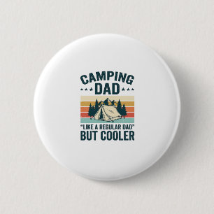 Camping Papa Vintage Retro Outdoor Vector Shirt De Button