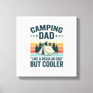 Camping Papa Vintage Retro Outdoor Vector Shirt De Leinwanddruck