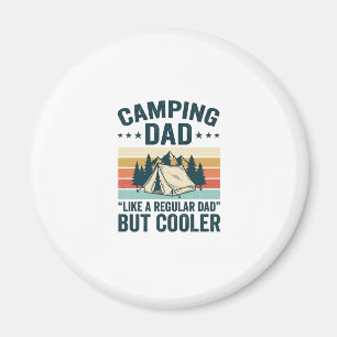 Camping Papa Vintage Retro Outdoor Vector Shirt De Magnet