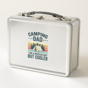 Camping Papa Vintage Retro Outdoor Vector Shirt De Metall Brotdose