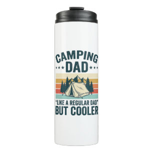 Camping Papa Vintage Retro Outdoor Vector Shirt De Thermosbecher