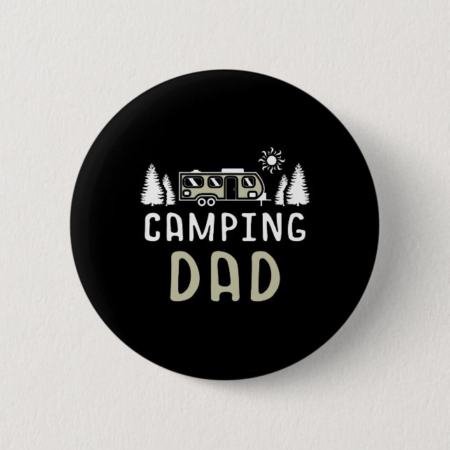 Camping Papa Wanderlust Natur Camper Sternengucker Button (Vorderseite)