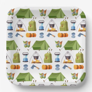 Camping-Papierteller, Wandern Outdoor-Party Pappteller