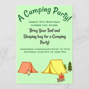 Camping Party Einladung