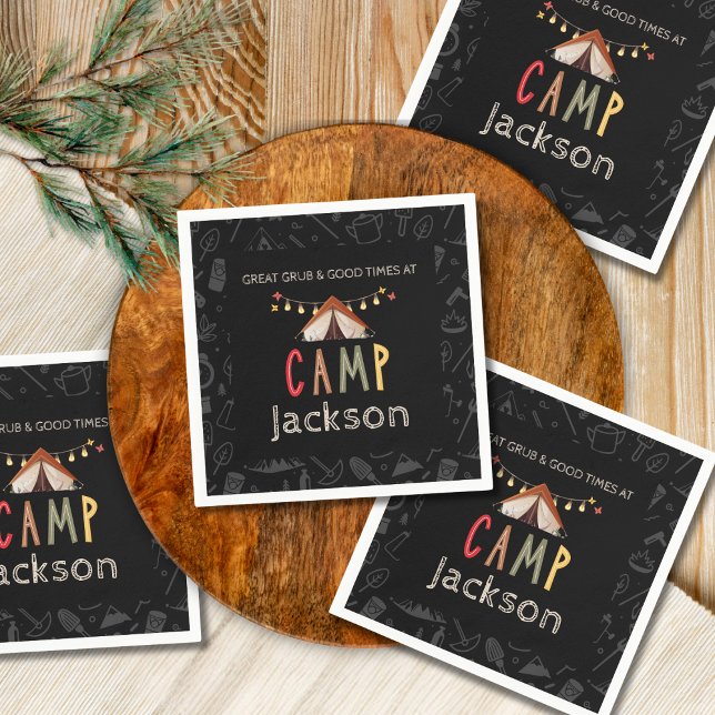 Camping Party Paper Napkins Serviette (Von Creator hochgeladen)