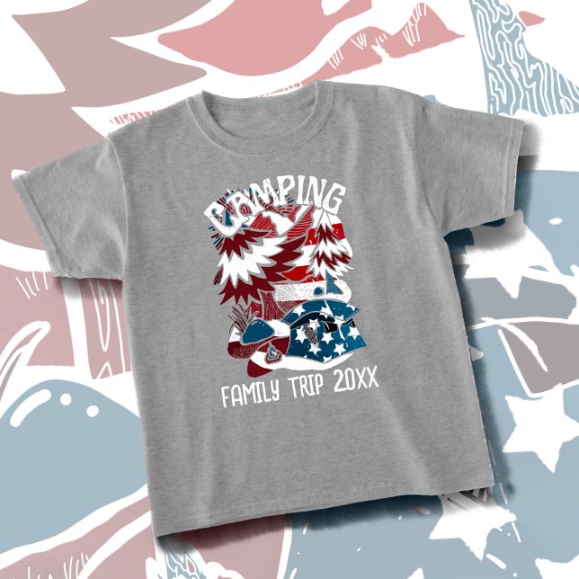 Camping Patriotic Familienreise Jahr T - Shirt (Von Creator hochgeladen)