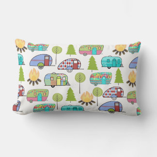 Camping Pattern Pilzes Lendenkissen