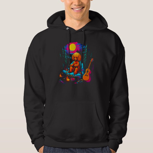 Camping Pop Poodle Dog Hoodie (Vorderseite)