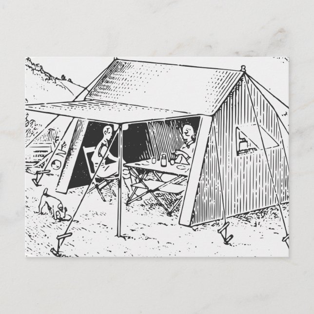 Camping Postkarte (Vorderseite)