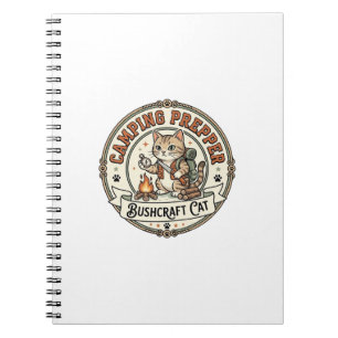 Camping Prepper Bushcraft Katze Camping Prepper Bu Notizblock