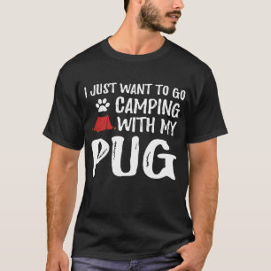 Camping Pug für lustige Hundemutter oder Hundevate T-Shirt