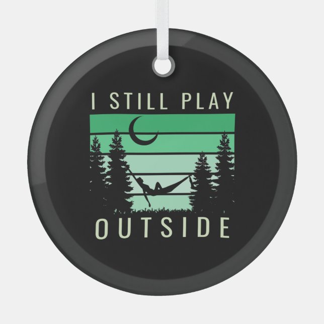 Camping Quote Urlaub Ornament Aus Glas (Vorderseite)