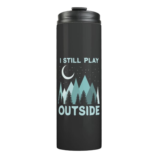 Camping Quote Urlaub Thermosbecher (Vorderseite)