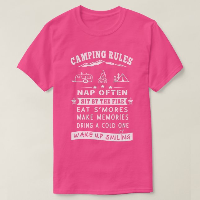 Camping regiert Camping Gear Gift Funny Camper T-Shirt (Design vorne)