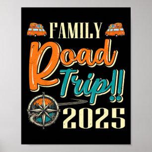 Camping-Reise-Passende Familien-Roadtrip 2025 Poster