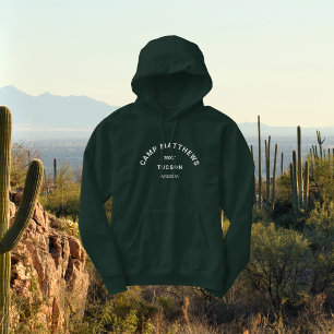 Camping-Reise Weiße Wappen Grüne Frauen Hoodie
