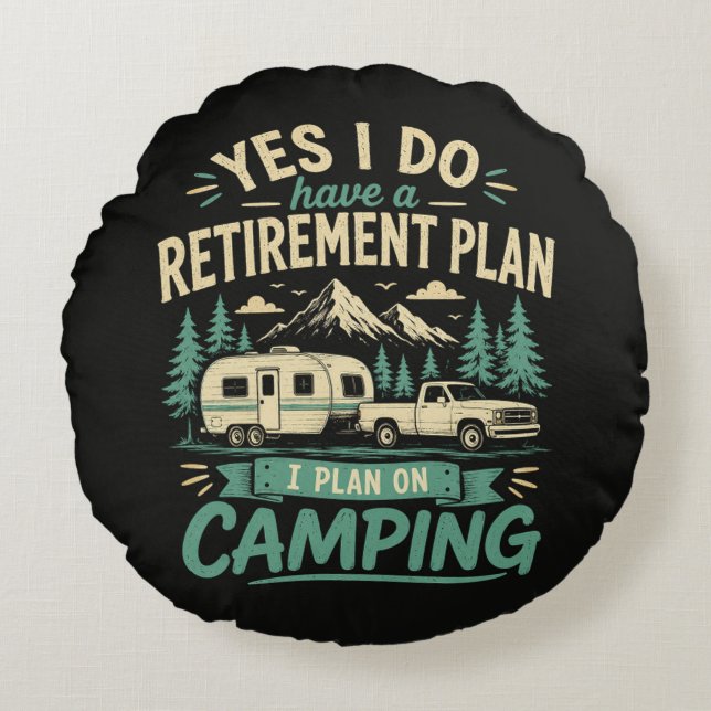 Camping-Rentensystem Rundes Kissen (Vorderseite)