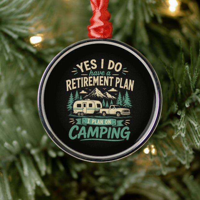 Camping-Rentenvorsorgeplan Ornament Aus Metall (Baum)