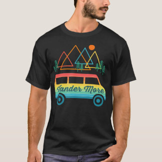 Camping Retro Camper Van Vintage Sonnenuntergang B T-Shirt