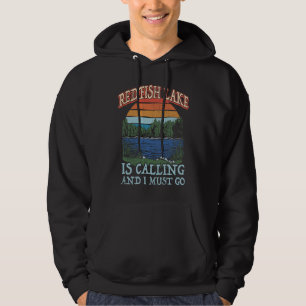 Camping Retro Lake Vacation Redfis Hoodie