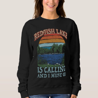 Camping Retro Lake Vacation Redfis Sweatshirt
