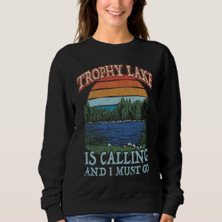 Camping Retro Lake Vacation Trophäe Sweatshirt