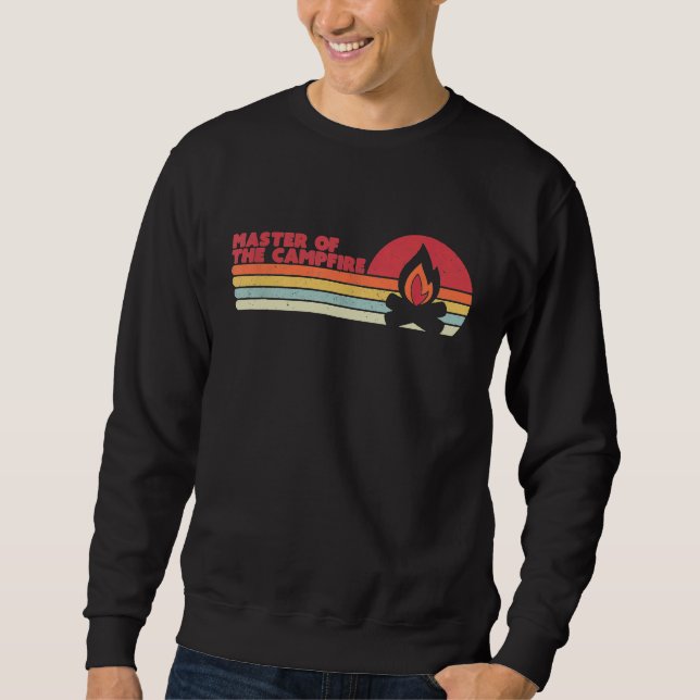 Camping Retro Style Master of the Campfire Sweatshirt (Vorderseite)
