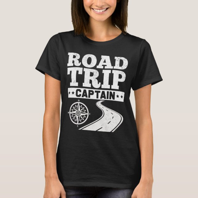 Camping Road Trip Leader Funny Travel Squad T-Shirt (Vorderseite)