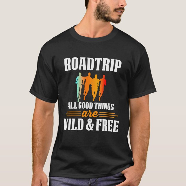 Camping Roadtrip Cabrio Vanlife Oldtimer Sag T-Shirt (Vorderseite)
