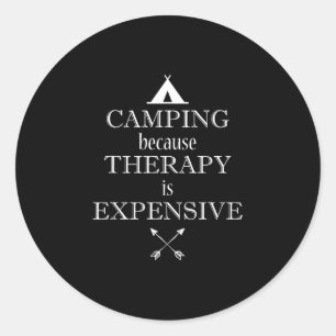 Camping  runder aufkleber