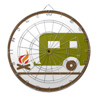 Camping RV-Anhänger und -lagerfeuer Dartscheibe
