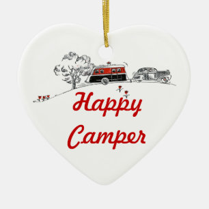 Camping RV des glücklichen Camper-  zurückgezoge Keramik Ornament