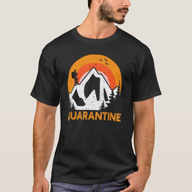 Camping S Selbstisolierung Quarantäne Wandern T-Shirt (Vorderseite)