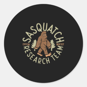Camping Sasquatch Research Team Bigfoot Camper Män Runder Aufkleber
