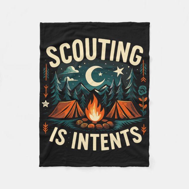 Camping Scouting Is Intents Scout Camper  Fleecedecke (Vorderseite)