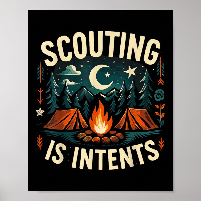 Camping Scouting ist Inzeltenscout-Camper Poster (Vorne)