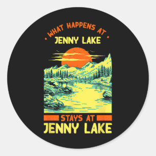 Camping Seesee Jenny Lake Runder Aufkleber