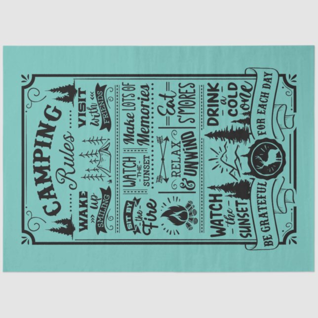 Camping Seidenpapier (Vorderseite)