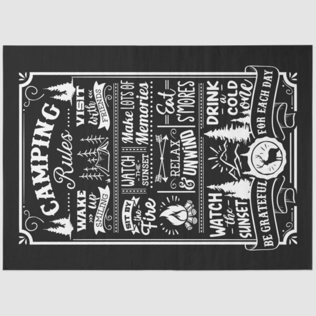 Camping Seidenpapier (Vorderseite)
