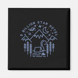 Camping Shirt 5 Billionen Sterne Hotel Line Wander Magnet