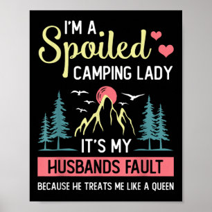 Camping Shirt Frauen Camper Rv Ferien Camping Wom Poster
