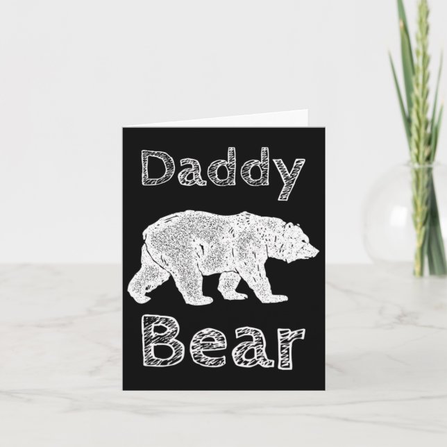 Camping Shirts für Männer Funny Daddy Bear T Shirt Karte (Vorderseite)